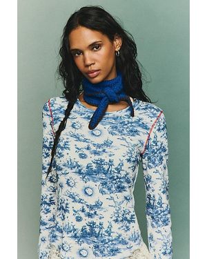 Free People Toileidays Long Sleeve Thermal - Blue