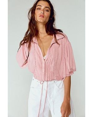 Free People Rainy Days Blouse - Pink