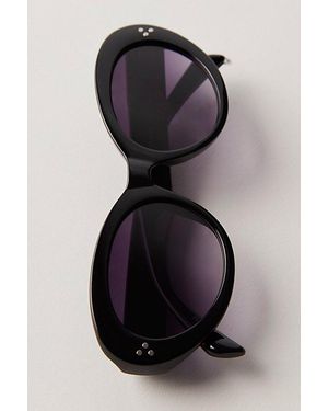 Free People Bailey Round Sunglasses - Black
