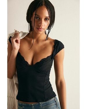 Intimately By Free People Blush Hour Tee By - Black