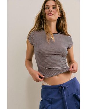 Intimately By Free People Morning Pages Baby Tee By - Grey