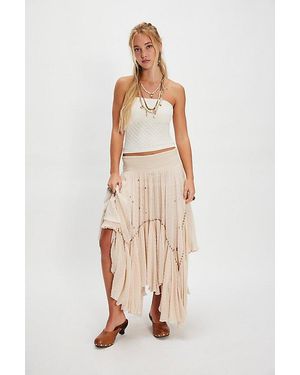 Free People Abstract Love Convertible Midi Skirt - Natural
