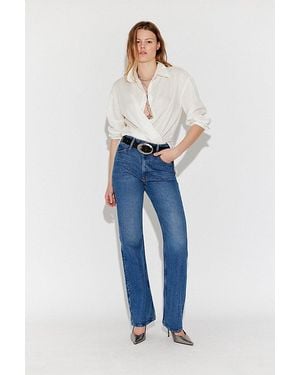 Mother Snacks! The Mixer Heel Jeans - Blue