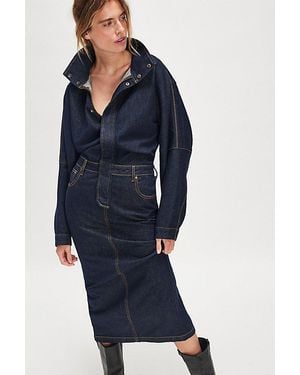 Ronny Kobo Sebastian Midi Dress - Blue