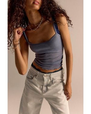 Intimately By Free People Barely Bare Rib Cami By - Blue