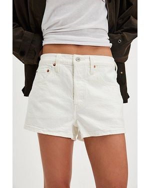 Levi's 501 High-Rise Denim Shorts - Gray