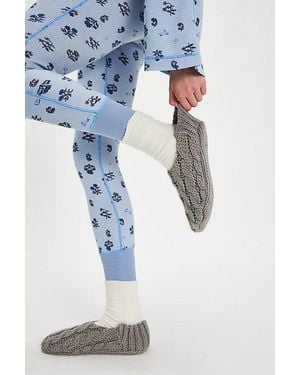 Free People Chunky Ballerina Slipper Socks - Blue