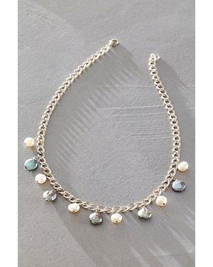 Atma Prema Pearl Charm Necklace - Gray