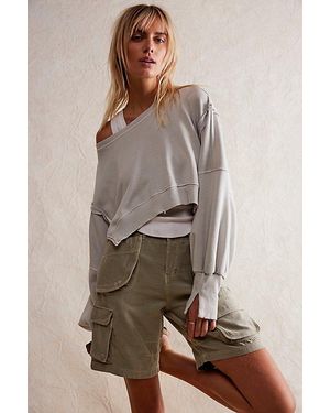 Free People We The Free Camden Cropped Sweatshirt - Brown