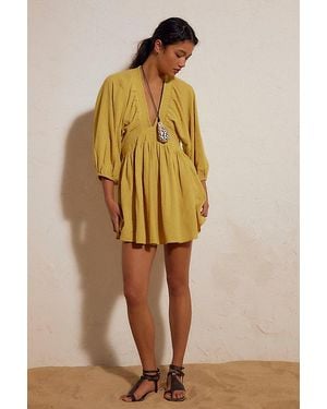 free-est For The Moment Mini Dress By - Yellow