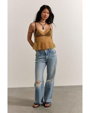 Mother The Mid Rise Maven Sneak Jeans - Blue