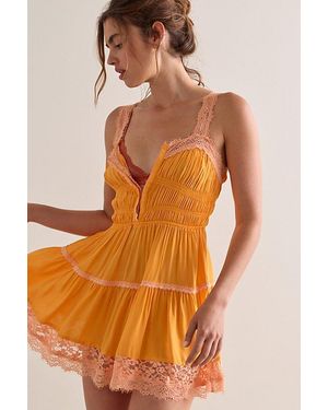 Free People Love Mini Slip Dress - Brown