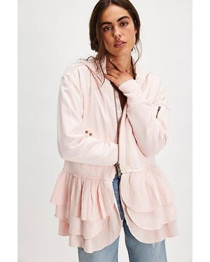 Free People Piece Of Cake Zip-Up Cardi - Natural