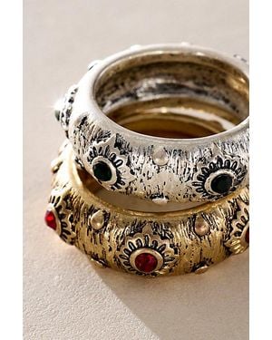 Free People Radar Studded Ring - Metallic