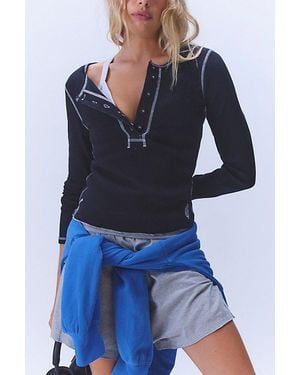 Fp Movement Ace The Game Solid Henley - Blue