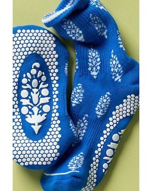 Free People Buti Buti Pilates Grip Socks - Blue
