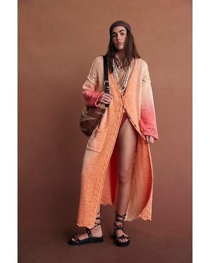 Free People Coastal Maxi Cardi - Orange
