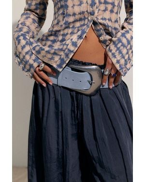 Free People Lottie Suede Belt - Blue