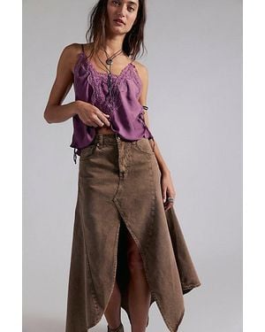 Free People Aquarius Maxi Skirt - Brown