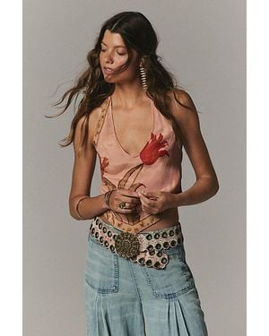 Free People Scarlett Halter Top - Blue