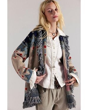 Pendleton Graphic Fringe Cardi - Multicolor