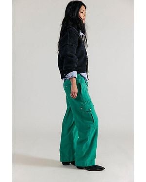 Free People Park Ave Pull-On Cargo Trousers - Blue