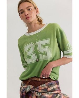Ragabond Lost And Found Ringer Tee By - Green
