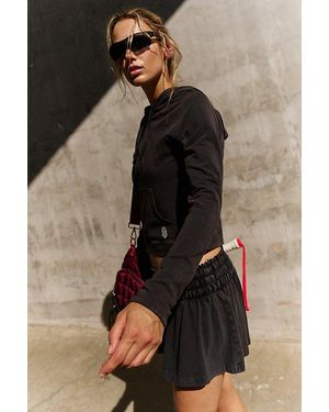 Fp Movement Hot Shot Smocked Skirt Set - Black