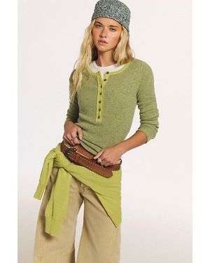 Free People Hudson Striped Cashmere Henley - Multicolour