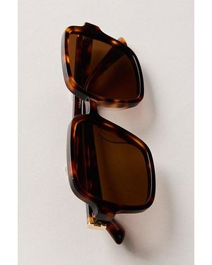 Free People Jace Square Polarized Sunglasses - Brown