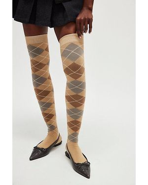 Free People Prep School Knee High Socks - Black