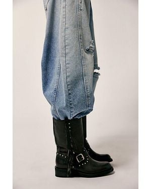 Frye Viv Fringe Engineer Boots - Blue