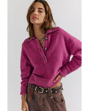 Free People Trading Up Polo - Purple