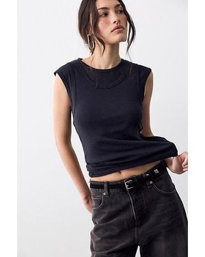 Free People We The Free Tinsley Twofer Short Sleeve Top - Blue