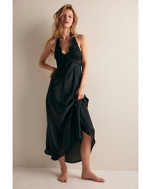 Intimately By Free People Petal Party Midi Slip Dress By - Black
