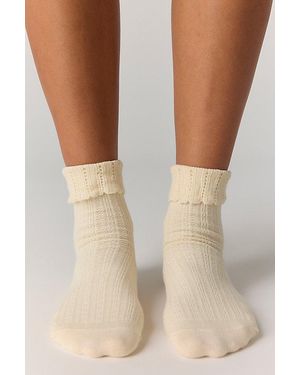 Free People Heirloom Vintage Ruffle Socks - White