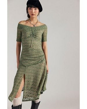 Free People Meena Midi Off-The-Shoulder Dress - Multicolor