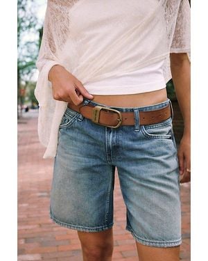 Free People Solana Low-Rise Shorts - Blue