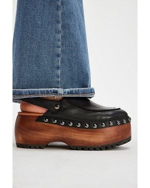 Free People Everette Platform Clogs - Blue