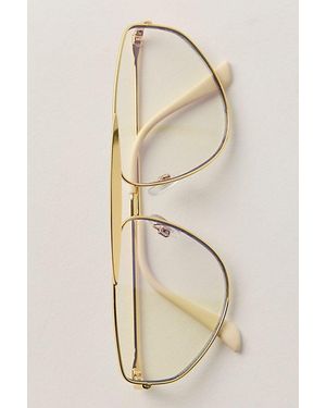 Free People Linden Aviator Light Glasses - Natural