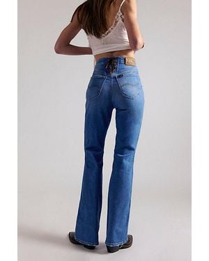 Lee Jeans Lace-Up High-Rise Bootcut Jeans - Blue