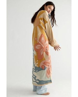 Free People Wave Length Maxi Cardi - White