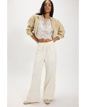 Free People Day's End Linen Pull-On Trousers - Natural
