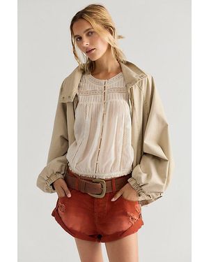 One Teaspoon Bandits Low-Waist Denim Shorts - Natural