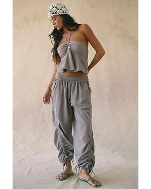 Free People Lunasol Cotton-Linen Pant Set - Natural