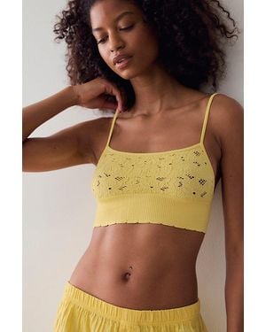 Intimately By Free People Amara Seamless Longline Bralette By - Yellow