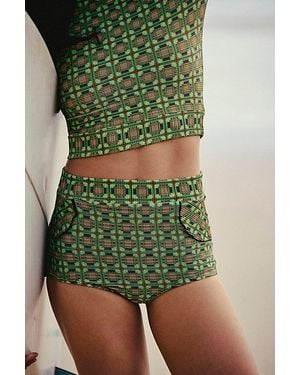Seea Georgia High-Waist Surf Bottoms - Green