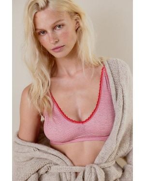 Intimately By Free People Sweet Point Seamless Longline Bralette By - Pink