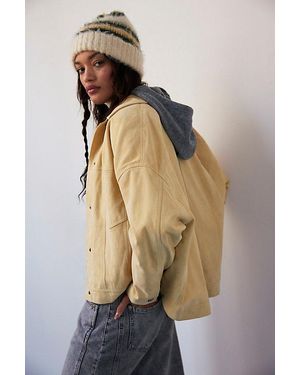 Free People Opal Swing Suede Jacket - Natural