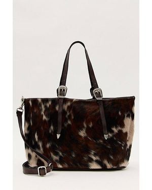 Free People Lidia Ponyhair Tote - Black